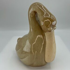 Pelican Pottery Stoneware Artist Handmade Whimsical Figurine Sculpture Beach